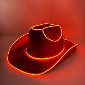 LED Light Up Cowboy Hat Cowgirl Hat for Halloween, Christmas, Party,